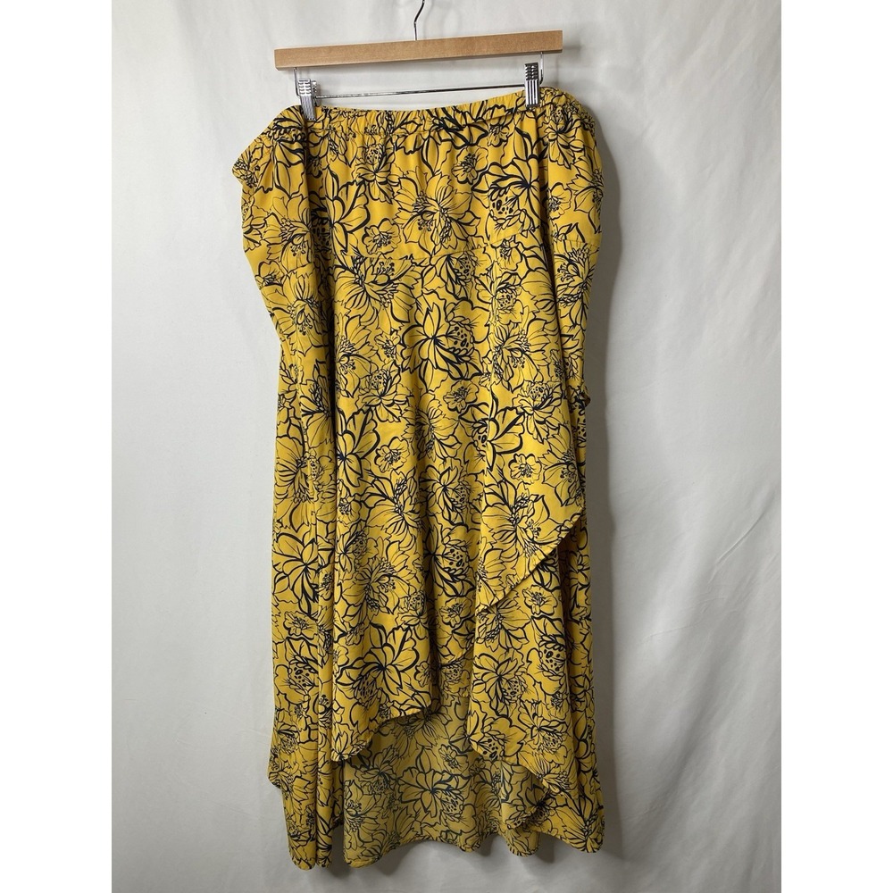 Du Jour Womens Faux Wrap Maxi Skirt Size 2X Easter Wedding Guest Beachy Coastal